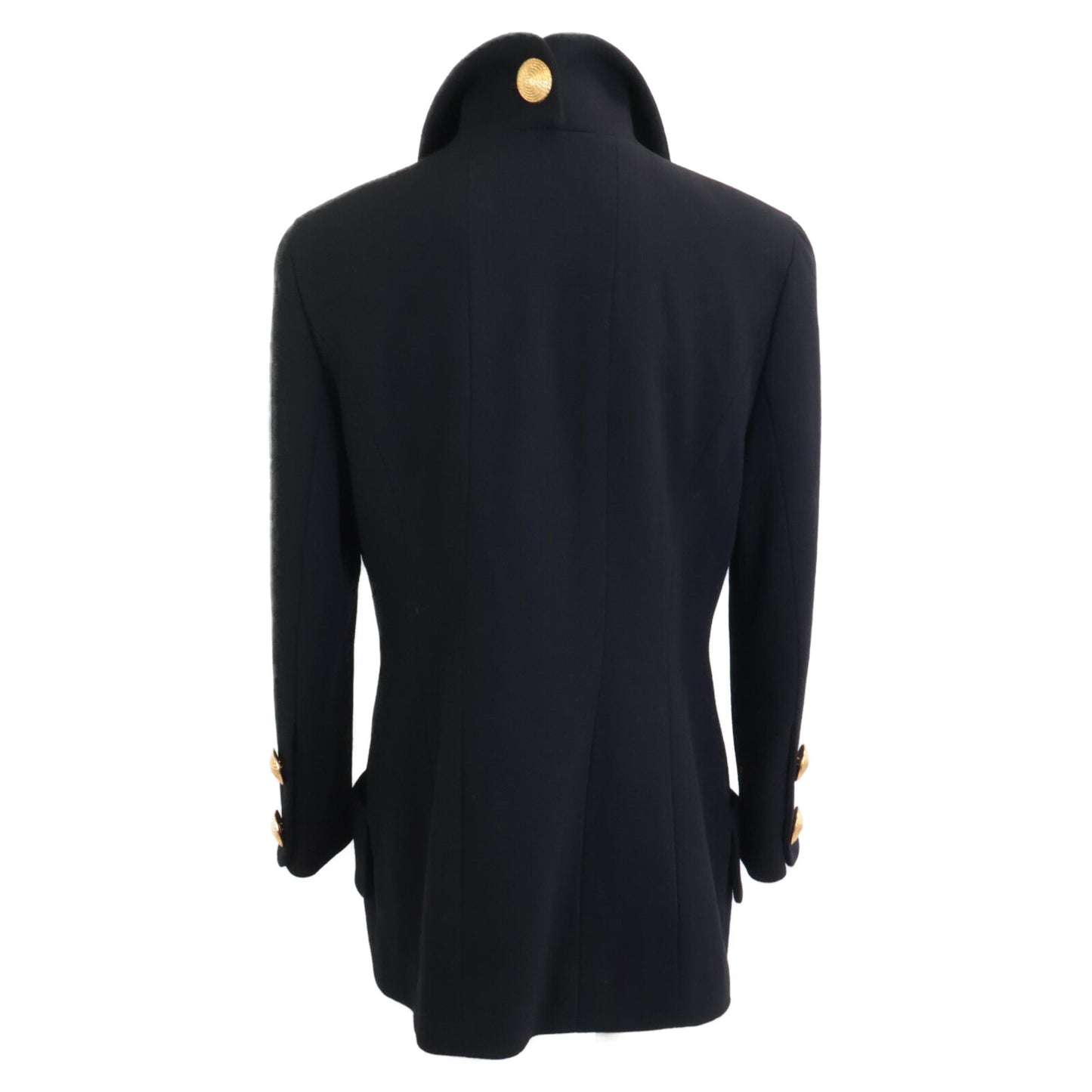 CHANEL シャネル ココマーク 金釦 シルク ジャケット スカート スーツ セットアップ 40