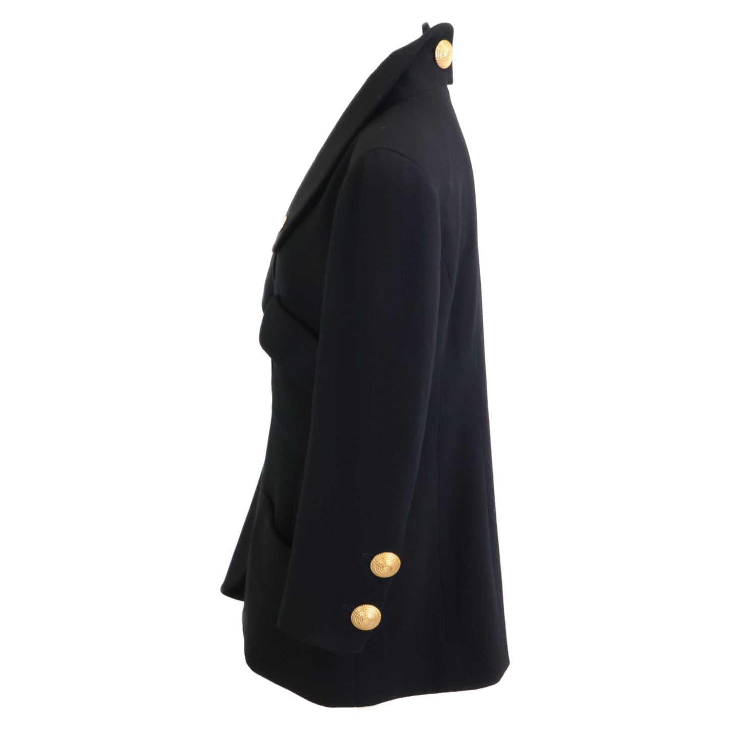 CHANEL シャネル ココマーク 金釦 シルク ジャケット スカート スーツ セットアップ 40