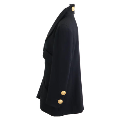 CHANEL シャネル ココマーク 金釦 シルク ジャケット スカート スーツ セットアップ 40