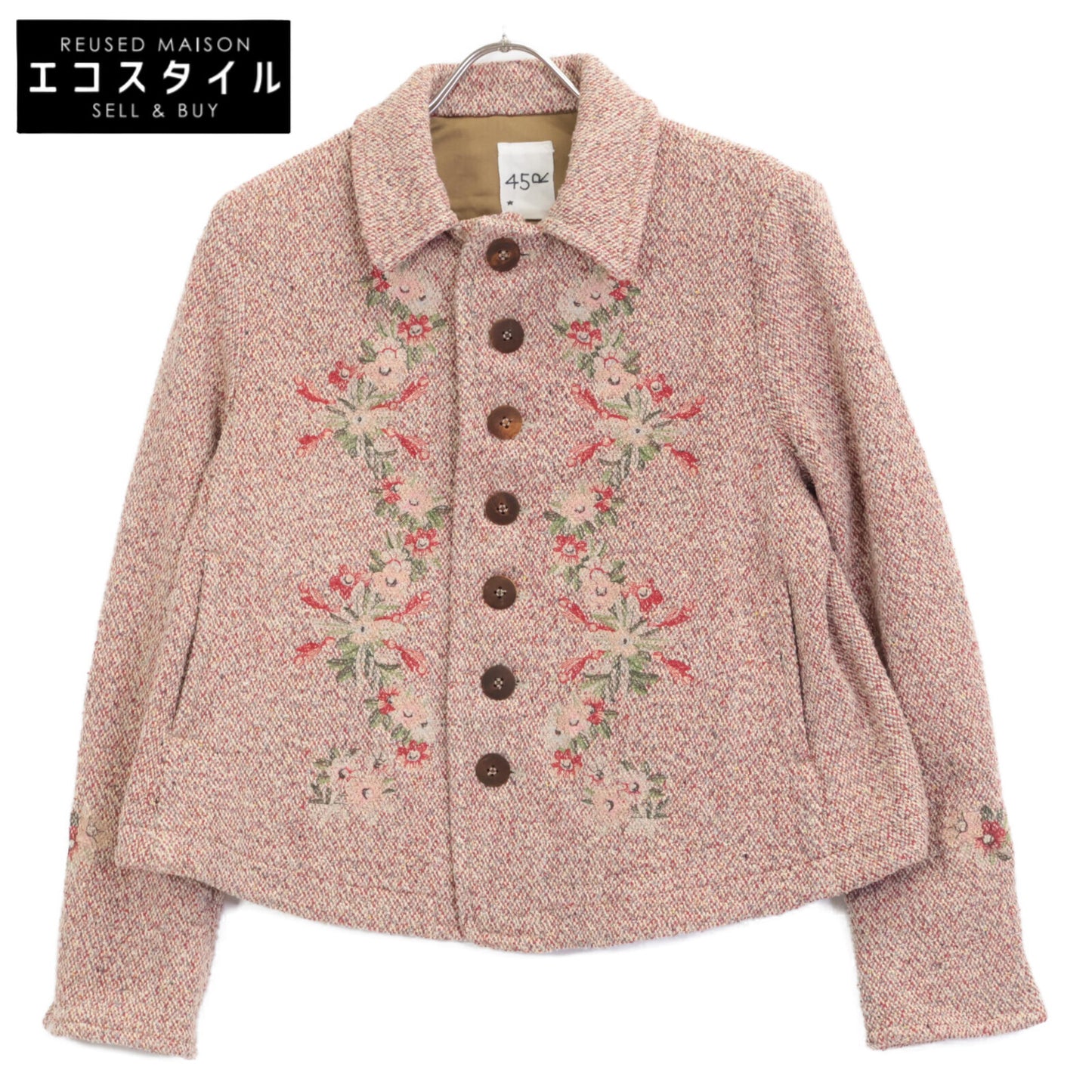 45R フォーティファイブ アール 25年製 ﾆｺﾐｺﾂｲｰﾄﾞ お花 ｱﾆｰｼﾞｬｹｯﾄ ジャケット