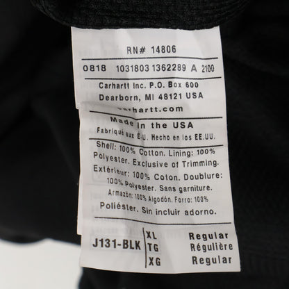 Carhartt カーハート ﾌﾞﾗｯｸ ｱｸﾃｨﾌﾞ ﾀﾞｯｸｼﾞｬｹｯﾄ ジャケット XL