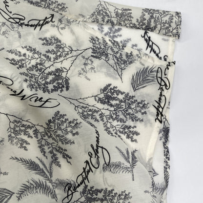 ANAYI アナイ 25年製 ﾎﾜｲﾄ ﾘｰﾌｶﾘｸﾞﾗﾌｨｰﾌﾟﾘﾝﾄ ﾍﾞﾙﾄ付き ﾜﾝﾋﾟｰｽ ワンピース 36