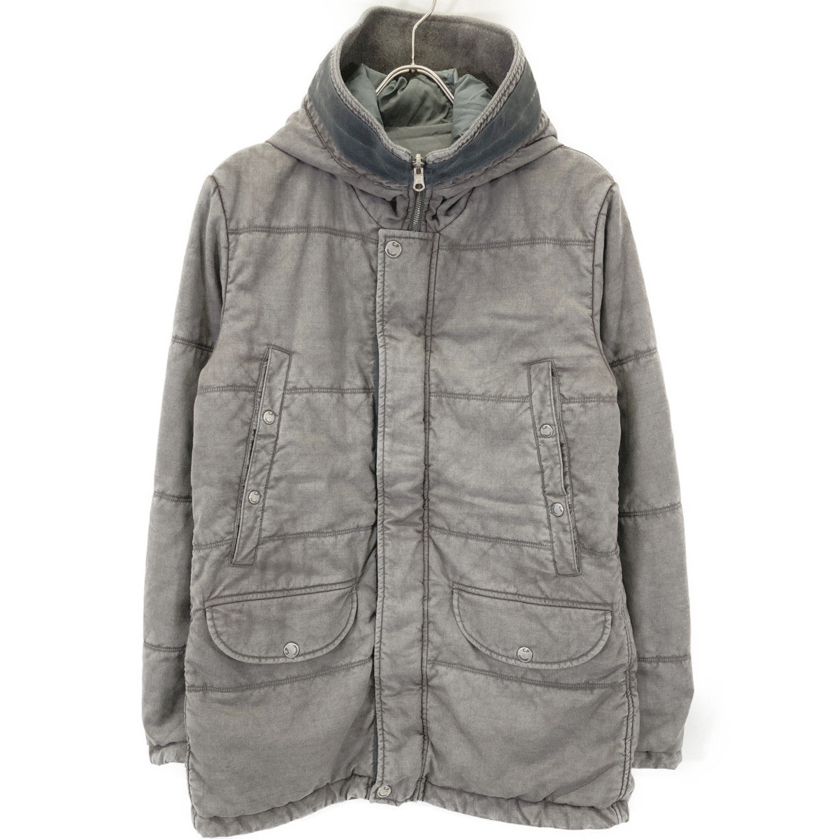 C.P.COMPANY シーピーカンパニー 51184168 ｸﾞﾚｰ×ｸﾞﾘｰﾝ ﾘﾊﾞｰｼﾌﾞﾙｼﾞｬｹｯﾄ ジャケット 48