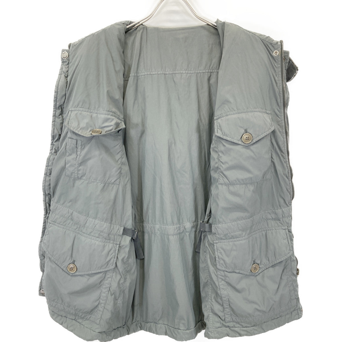 C.P.COMPANY シーピーカンパニー 51184168 ｸﾞﾚｰ×ｸﾞﾘｰﾝ ﾘﾊﾞｰｼﾌﾞﾙｼﾞｬｹｯﾄ ジャケット 48