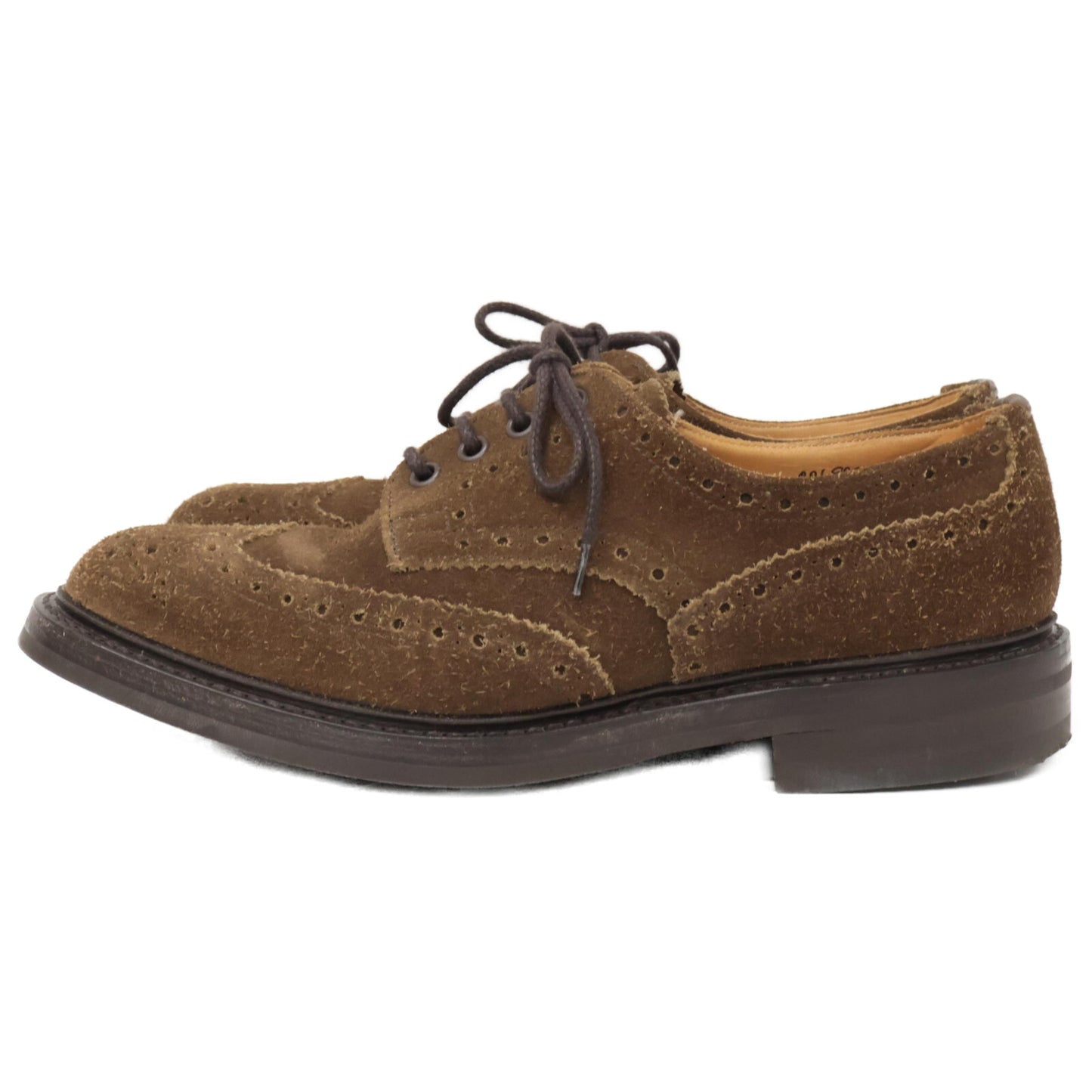 Tricker's トリッカーズ M5633 BOURTON / CHINO REPELLO SUEDE スエード ウィングチップ シューズ 7 1/2