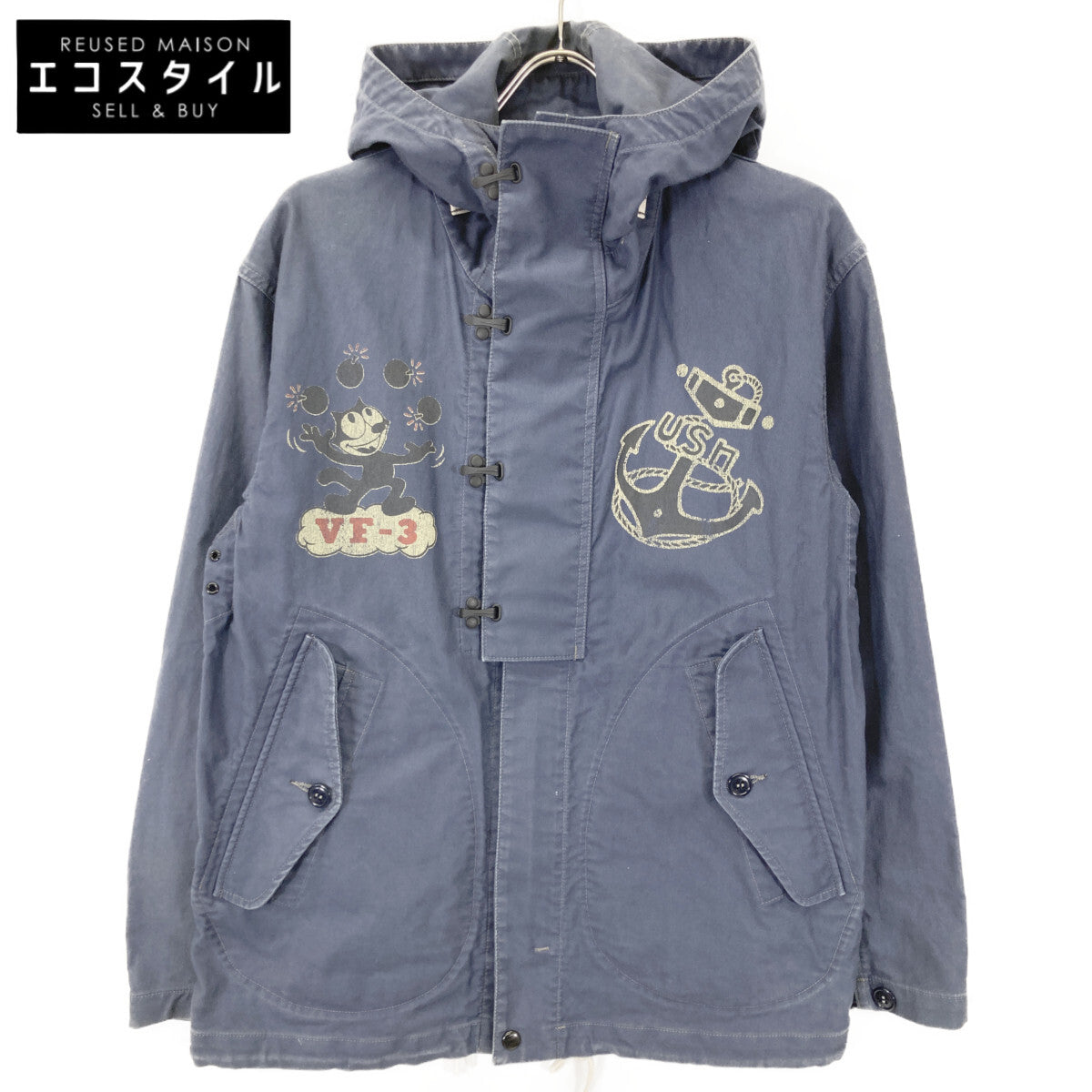 TOYS McCOY PRODUCT トイズマッコイプロダクト VF-3 Felix CUSTOM NAVAL AVIATION デッキ パーカー ジャケット 38