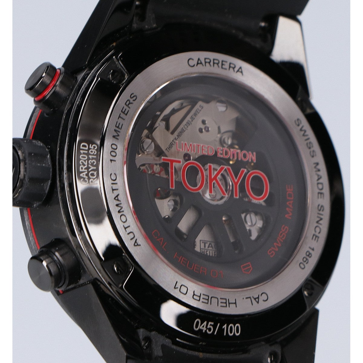 TAG HEUER タグホイヤー CAR201D.FT6087 カレラ TOKYOエディション 限定100本 ラバーベルト クロノグラフ 自動巻き 腕時計