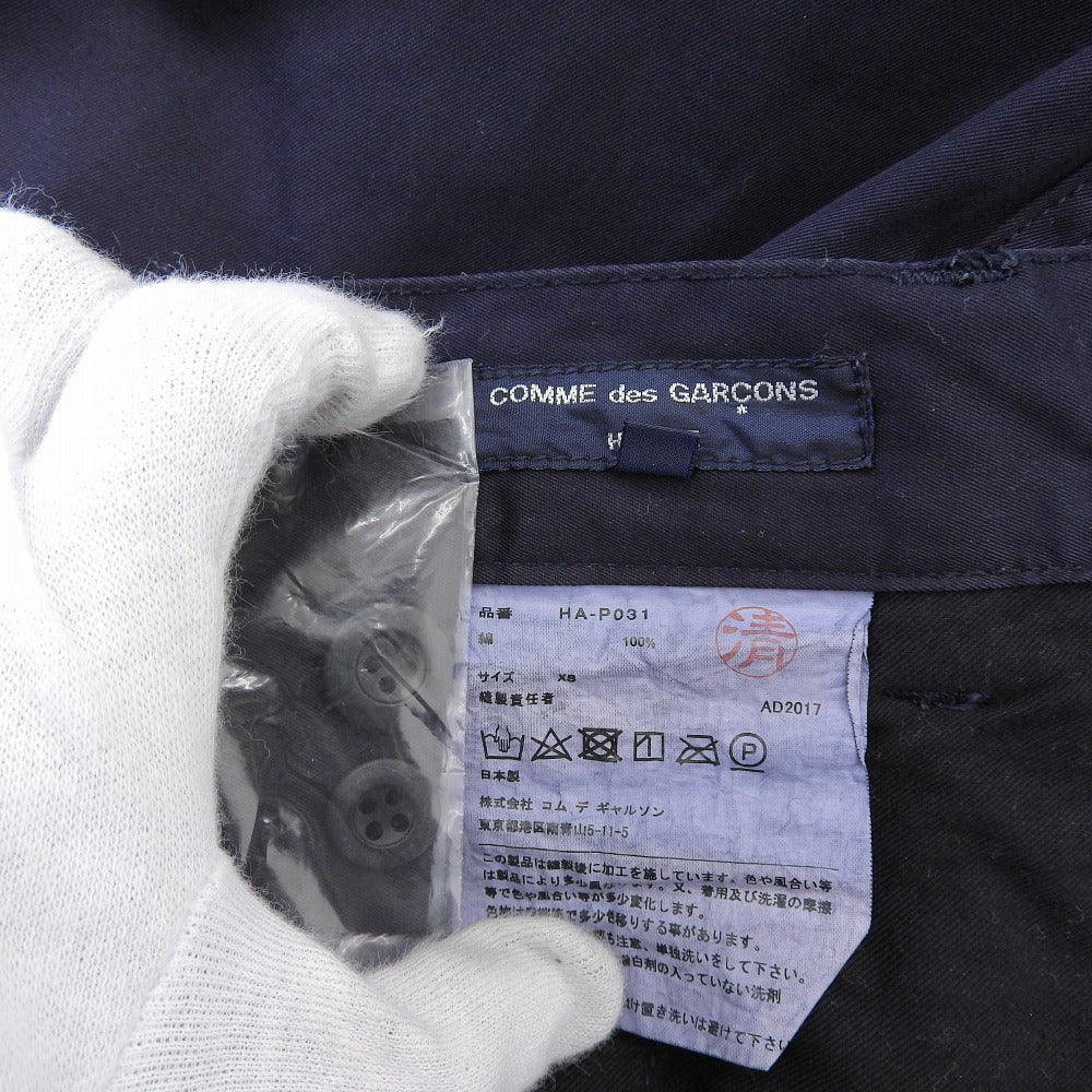 COMMEdesGARCONS HOMME コムデギャルソンオム コットン ストレート パンツ ボトムス メンズ ネイビー XS HA-P031 ボトムス XS