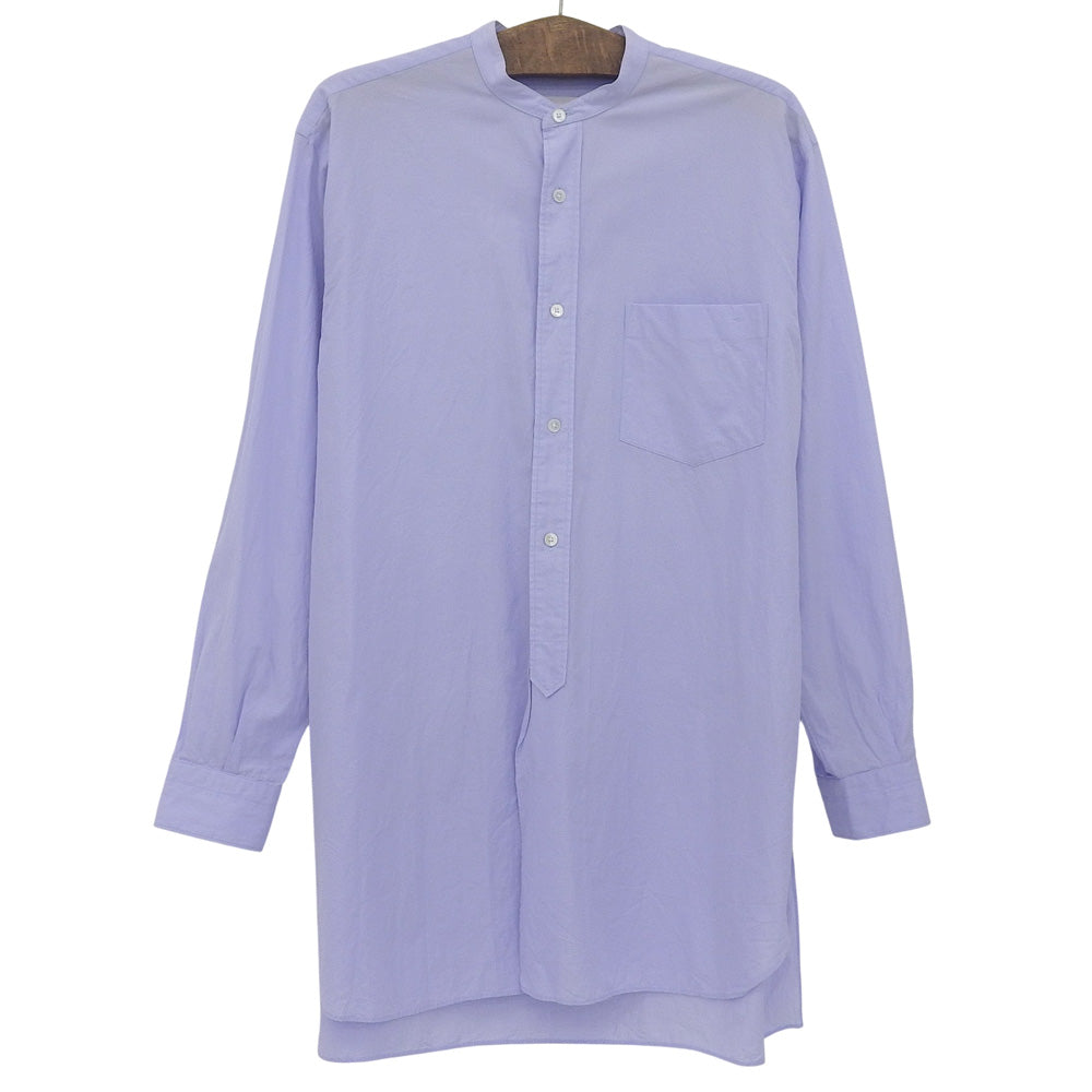 COMOLI コモリ コットン バンドカラー シャツ トップス メンズ パープル 3 23SS トップス 36