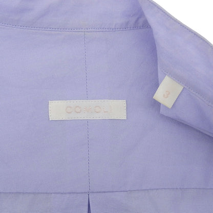 COMOLI コモリ コットン バンドカラー シャツ トップス メンズ パープル 3 23SS トップス 36