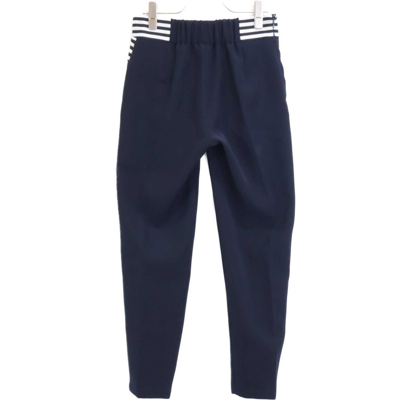 BORDERS at BALCONY ボーダーズアットバルコニー BD2111-38-03 ウエストクロスボーダー テーパードパンツ/ ボトムス 34