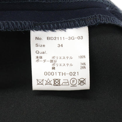 BORDERS at BALCONY ボーダーズアットバルコニー BD2111-38-03 ウエストクロスボーダー テーパードパンツ/ ボトムス 34