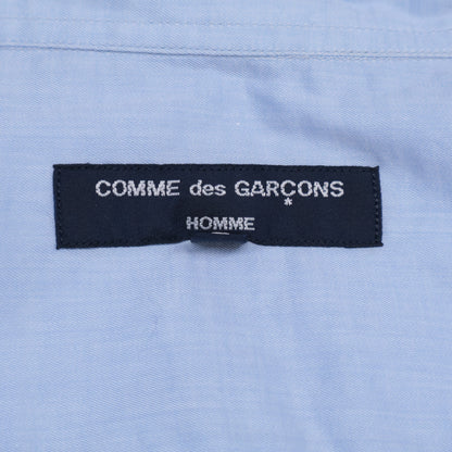 COMMEdesGARCONS HOMME コムデギャルソンオム HF-B010 ストライプｘロゴ切替 長袖シャツ/ トップス S