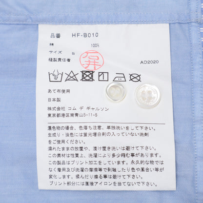 COMMEdesGARCONS HOMME コムデギャルソンオム HF-B010 ストライプｘロゴ切替 長袖シャツ/ トップス S