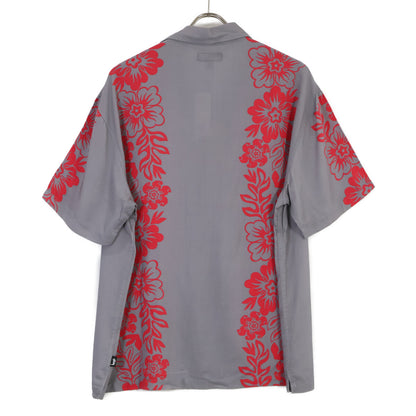 STUSSY ステューシー 1110157 ｸﾞﾚｰ 花柄 開襟ｼｬﾂ トップス S