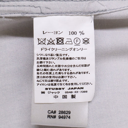 STUSSY ステューシー 1110157 ｸﾞﾚｰ 花柄 開襟ｼｬﾂ トップス S