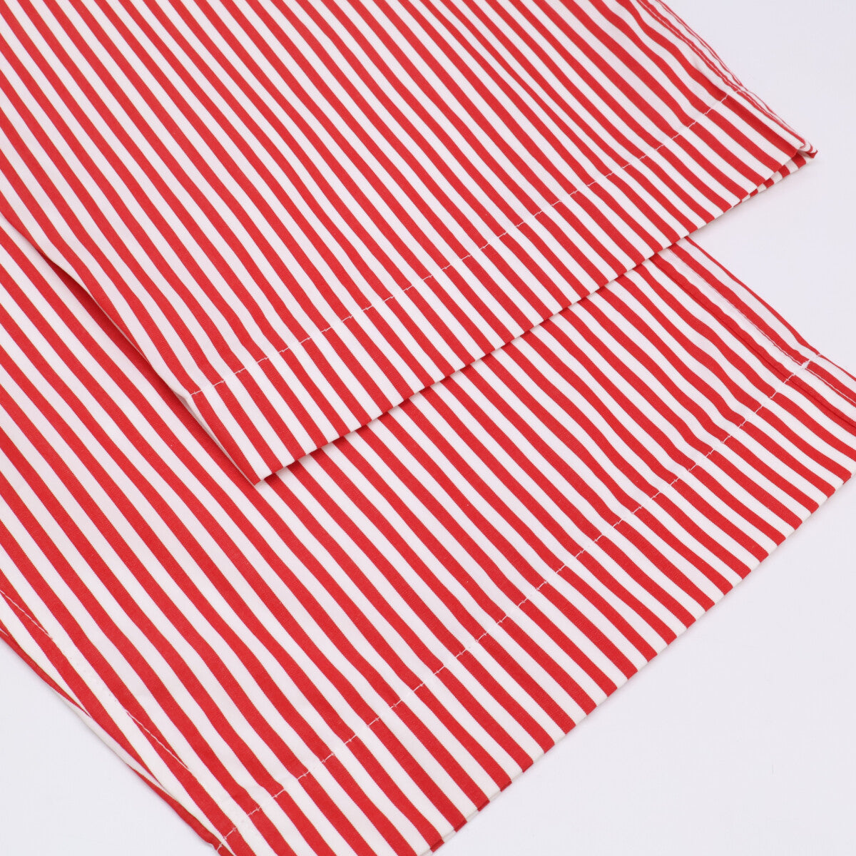 COMME des GARCONS SHIRT コムデギャルソンシャツ FG-P009 ﾚｯﾄﾞ×ﾎﾜｲﾄ ｺｯﾄﾝ ｽﾄﾗｲﾌﾟ ﾊﾟﾝﾂ ボトムス XS