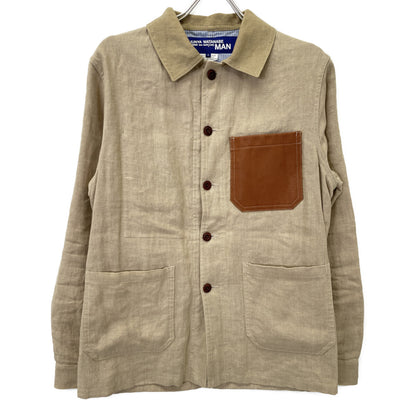 COMME des GARCONS SHIRT コムデギャルソンシャツ WE-J401 ﾍﾞｰｼﾞｭ ﾘﾈﾝ ｶﾊﾞｰｵｰﾙ ジャケット S