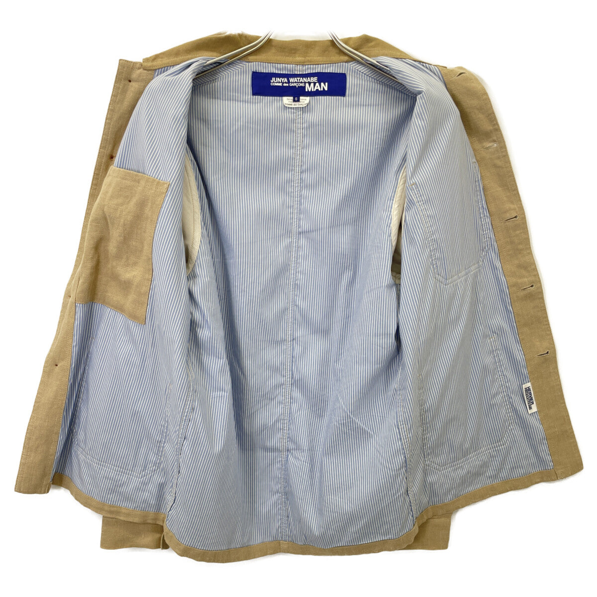 COMME des GARCONS SHIRT コムデギャルソンシャツ WE-J401 ﾍﾞｰｼﾞｭ ﾘﾈﾝ ｶﾊﾞｰｵｰﾙ ジャケット S