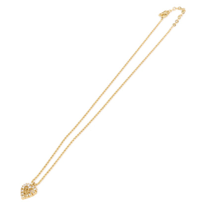 DIOR ディオール CDロゴ ハート ラインストーン ロープチェーン ネックレス