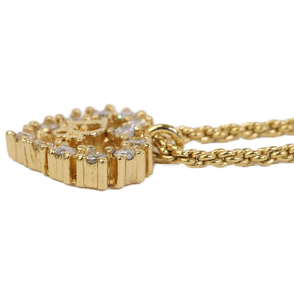 DIOR ディオール CDロゴ ハート ラインストーン ロープチェーン ネックレス