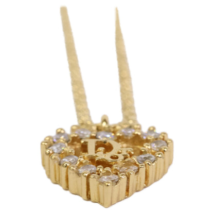 DIOR ディオール CDロゴ ハート ラインストーン ロープチェーン ネックレス