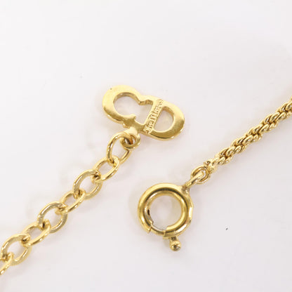 DIOR ディオール CDロゴ ハート ラインストーン ロープチェーン ネックレス