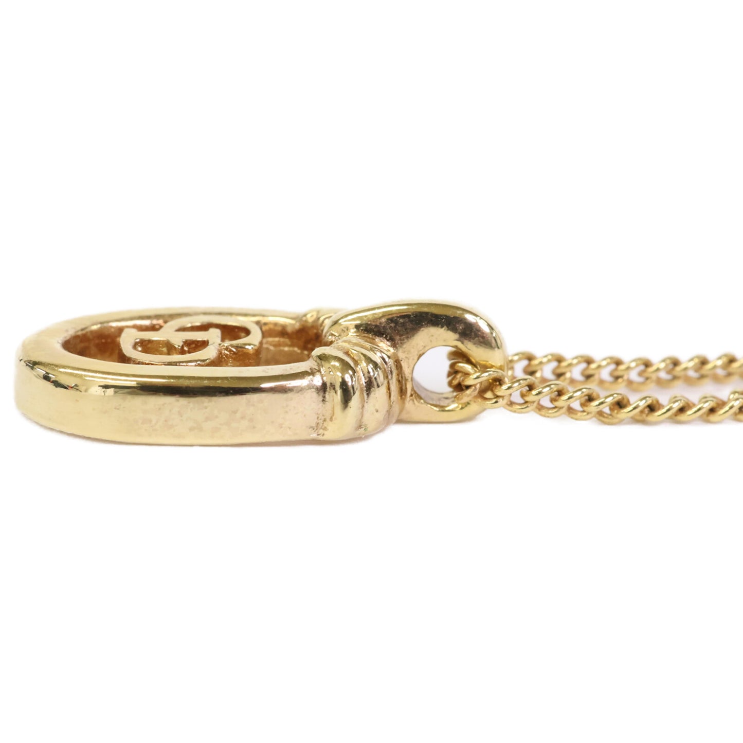 DIOR ディオール CDロゴ オーバルトップ チェーン ネックレス