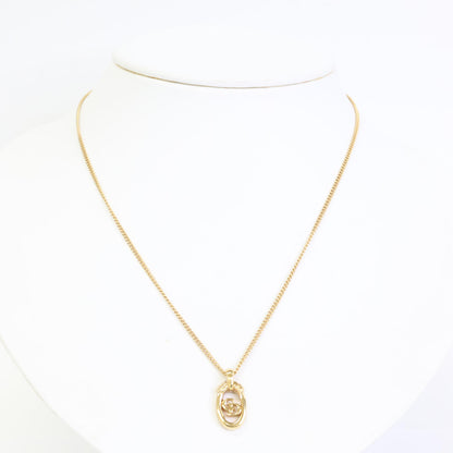 DIOR ディオール CDロゴ オーバルトップ チェーン ネックレス