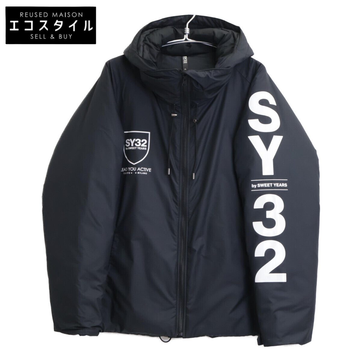 SY32 by SWEET YEARS エスワイサーティトゥーバイスウィートイヤーズ 13483 ﾌﾞﾗｯｸ SHIELD LOGO INSULATION JACKET ジャケット XL