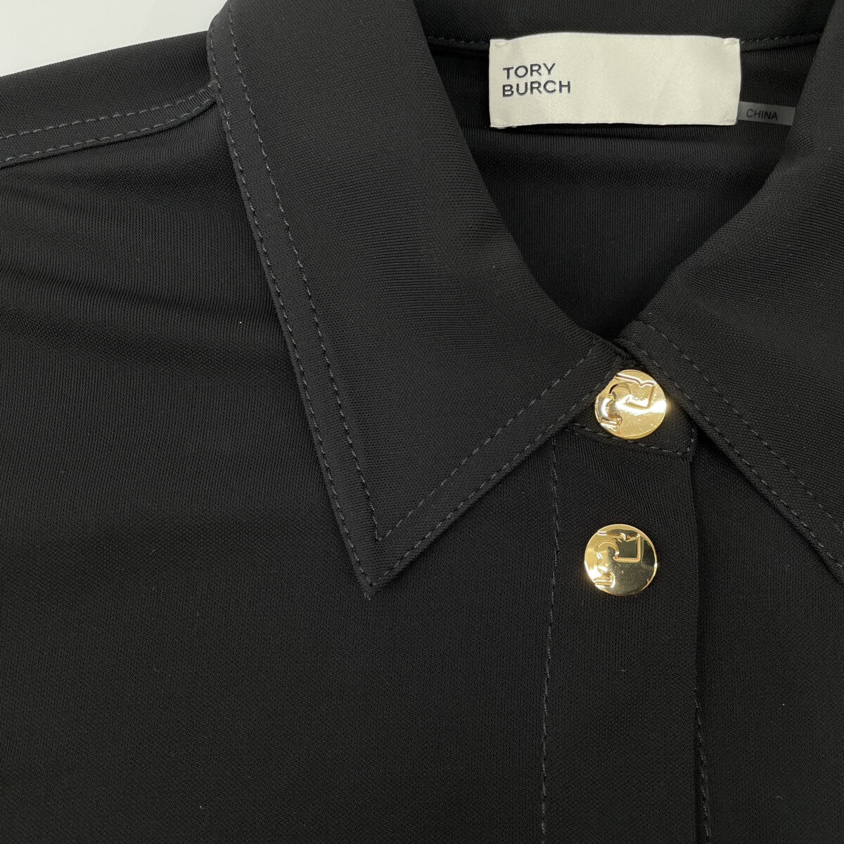 Tory Burch トリーバーチ 153883 23年 ﾌﾞﾗｯｸ 金ﾎﾞﾀﾝ ﾜﾝﾋﾟｰｽ ワンピース 4