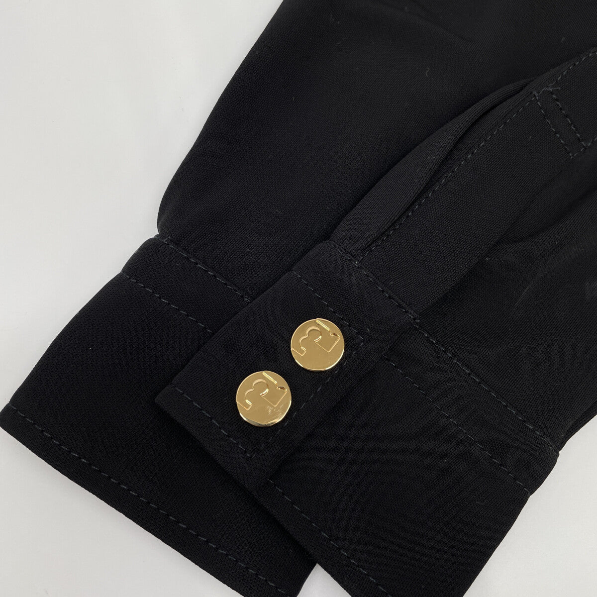 Tory Burch トリーバーチ 153883 23年 ﾌﾞﾗｯｸ 金ﾎﾞﾀﾝ ﾜﾝﾋﾟｰｽ ワンピース 4