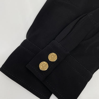 Tory Burch トリーバーチ 153883 23年 ﾌﾞﾗｯｸ 金ﾎﾞﾀﾝ ﾜﾝﾋﾟｰｽ ワンピース 4