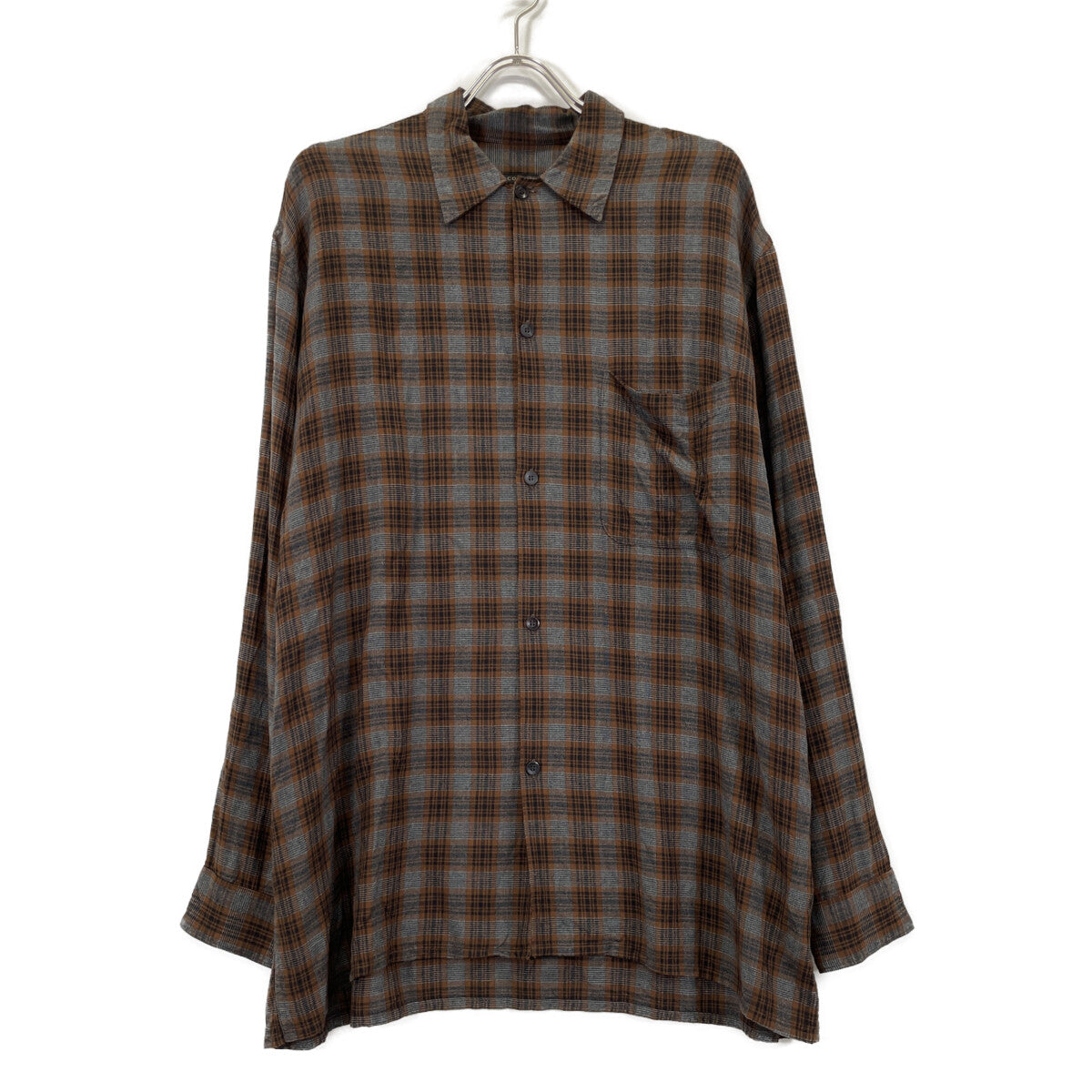 COMOLI コモリ P01-01013 ﾌﾞﾗｳﾝﾁｪｯｸ ﾚｰﾖﾝ ｵｰﾌﾟﾝｶﾗｰｼｬﾂ トップス 2