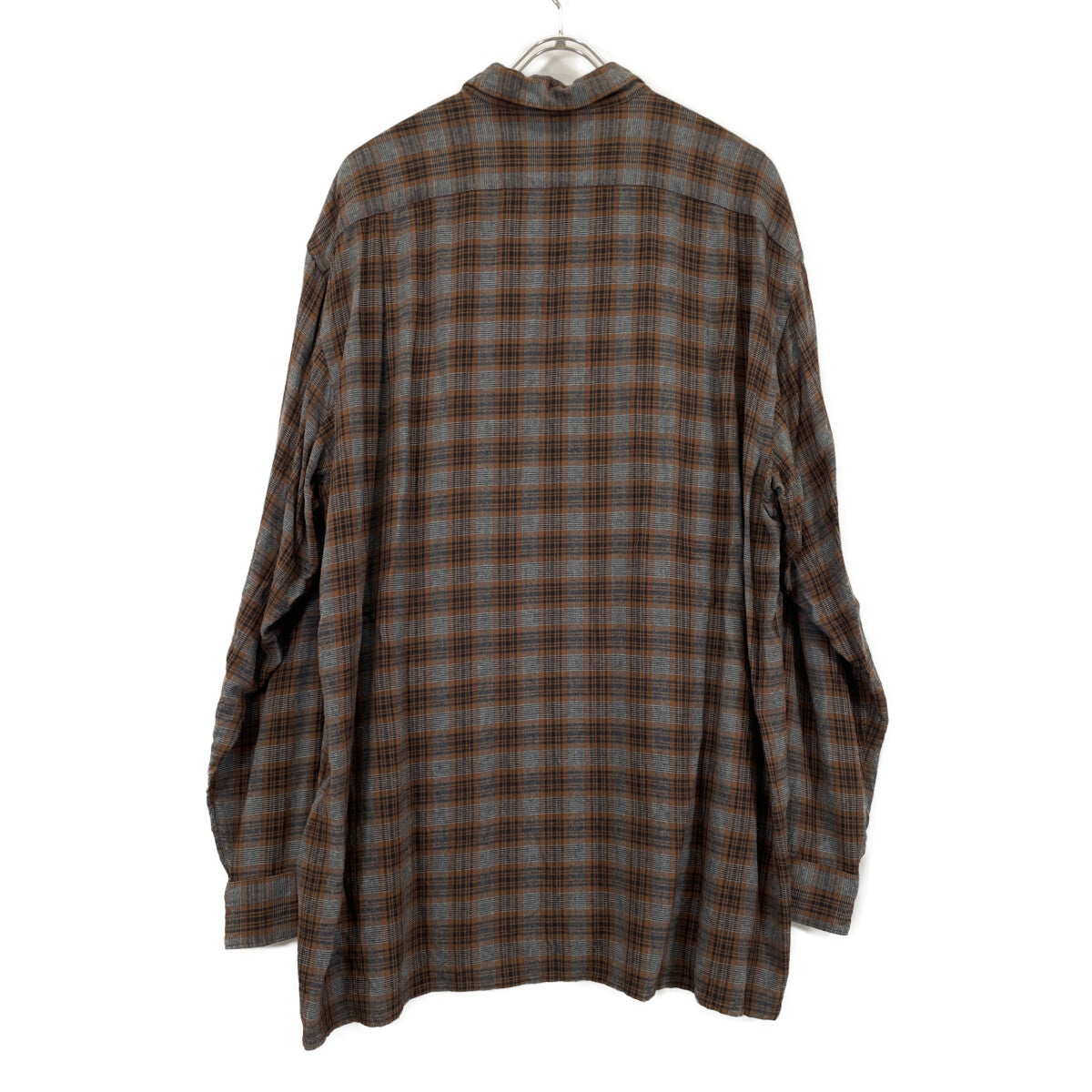 COMOLI コモリ P01-01013 ﾌﾞﾗｳﾝﾁｪｯｸ ﾚｰﾖﾝ ｵｰﾌﾟﾝｶﾗｰｼｬﾂ トップス 2