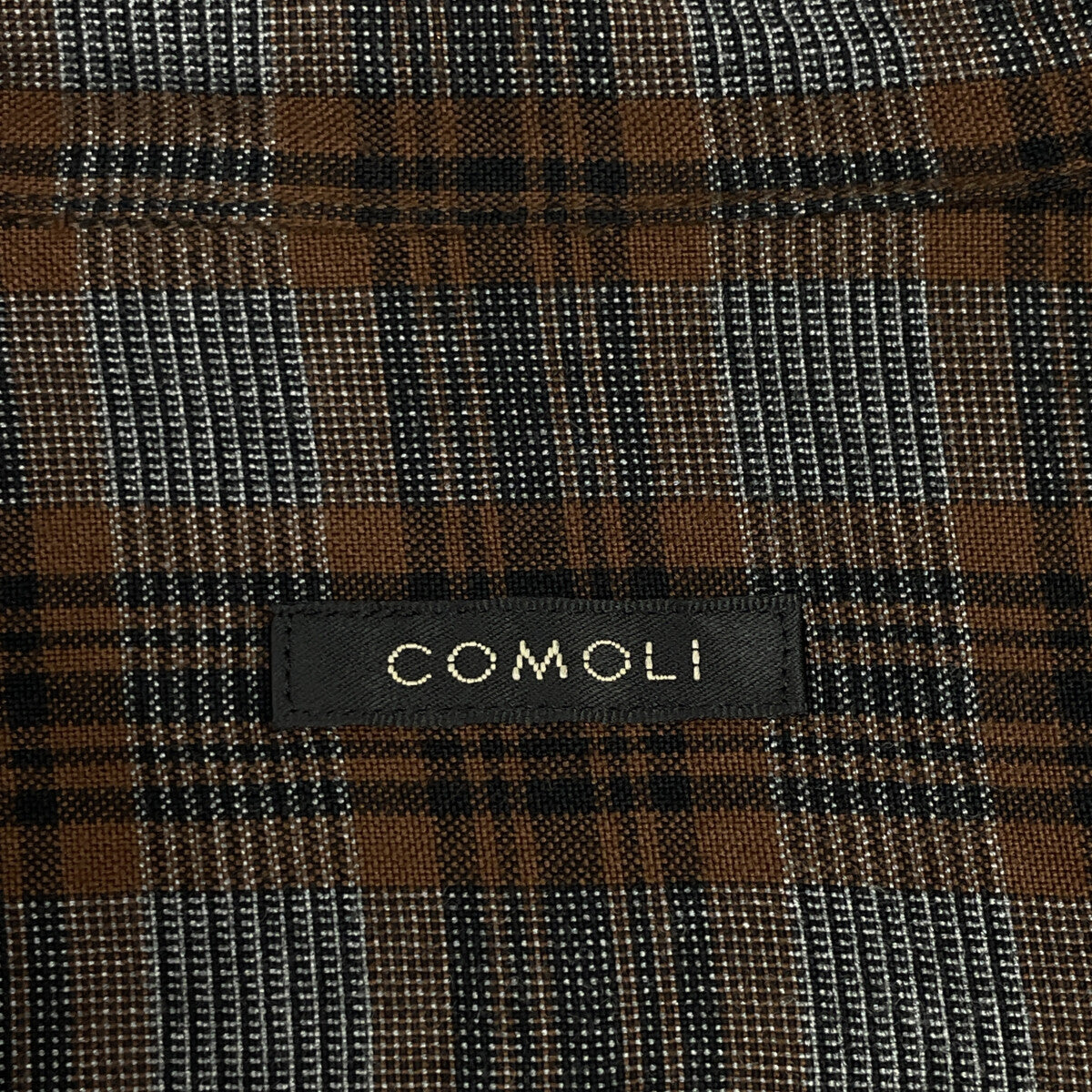 COMOLI コモリ P01-01013 ﾌﾞﾗｳﾝﾁｪｯｸ ﾚｰﾖﾝ ｵｰﾌﾟﾝｶﾗｰｼｬﾂ トップス 2