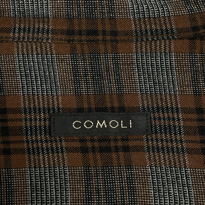 COMOLI コモリ P01-01013 ﾌﾞﾗｳﾝﾁｪｯｸ ﾚｰﾖﾝ ｵｰﾌﾟﾝｶﾗｰｼｬﾂ トップス 2