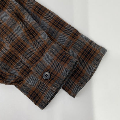 COMOLI コモリ P01-01013 ﾌﾞﾗｳﾝﾁｪｯｸ ﾚｰﾖﾝ ｵｰﾌﾟﾝｶﾗｰｼｬﾂ トップス 2