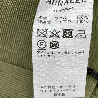 AURALEE オーラリー 【新品/24年製】A24SP05MG LIGHT WOOL MAX GABARDINE SLACKS ワイドストレートスラックス/ ボトムス O