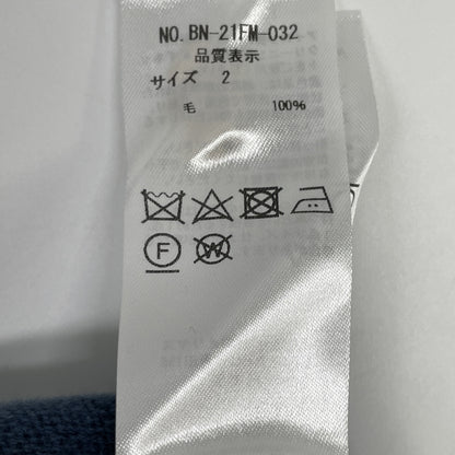 BATONER バトナー BN-21FM-032 ﾈｲﾋﾞｰ ｳｰﾙ ｸﾙｰﾈｯｸ ﾆｯﾄｾｰﾀｰ トップス 2