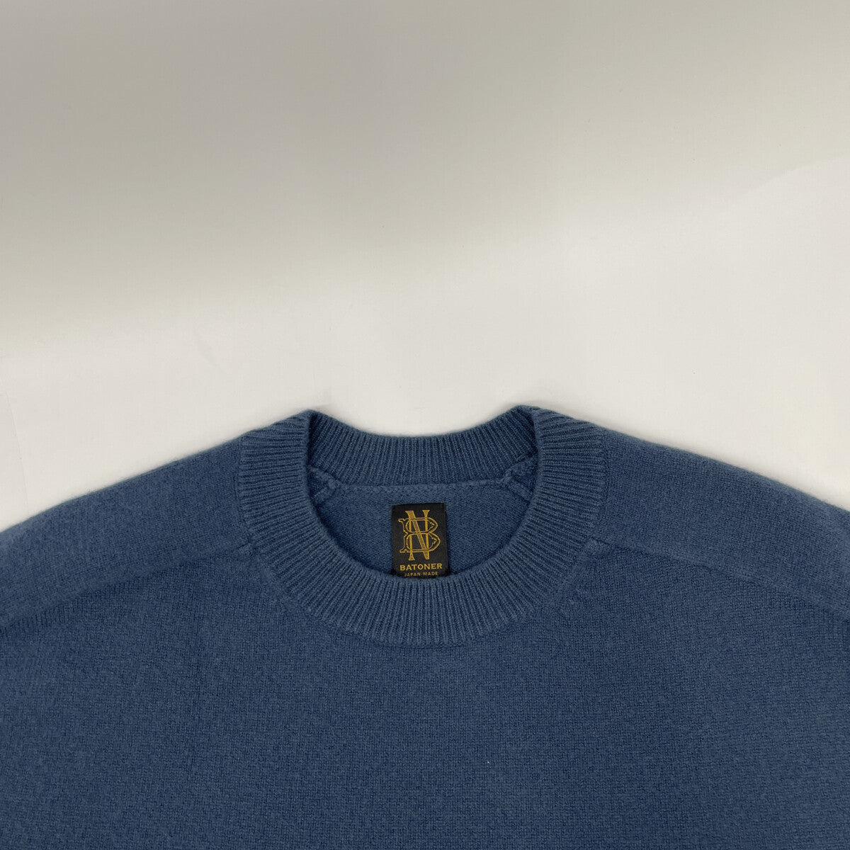 BATONER バトナー BN-21FM-032 ﾈｲﾋﾞｰ ｳｰﾙ ｸﾙｰﾈｯｸ ﾆｯﾄｾｰﾀｰ トップス 2