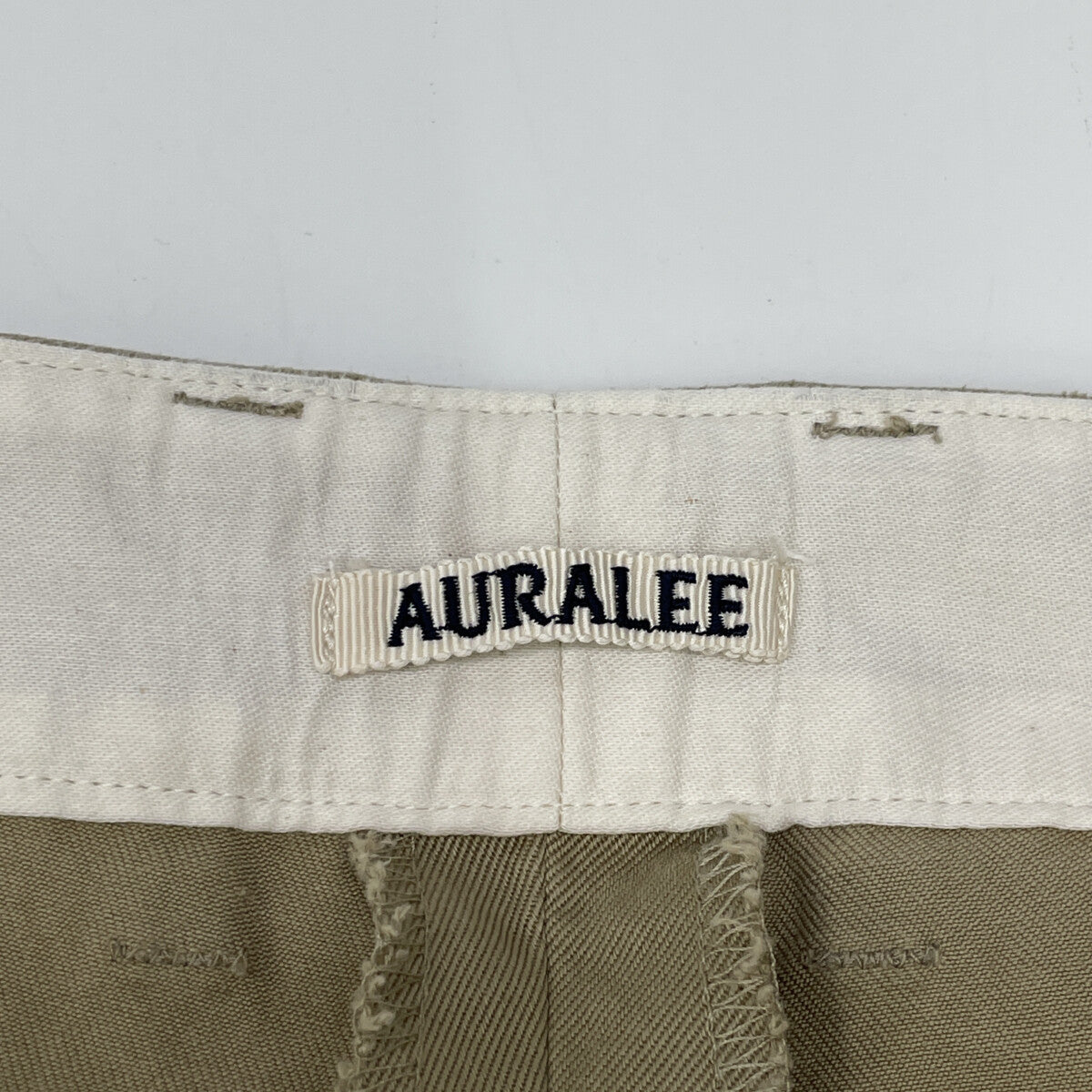 AURALEE オーラリー A20AP02CN WASHED FINX CHINO WIDE TUCK PANTS チノ ワイド タックパンツ/ ボトムス O