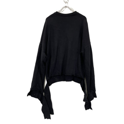 VETEMENTS ヴェトモン 【×Champion】ﾌﾞﾗｯｸ CUTOUT NECKLINE SWEAT SHIRT トップス S