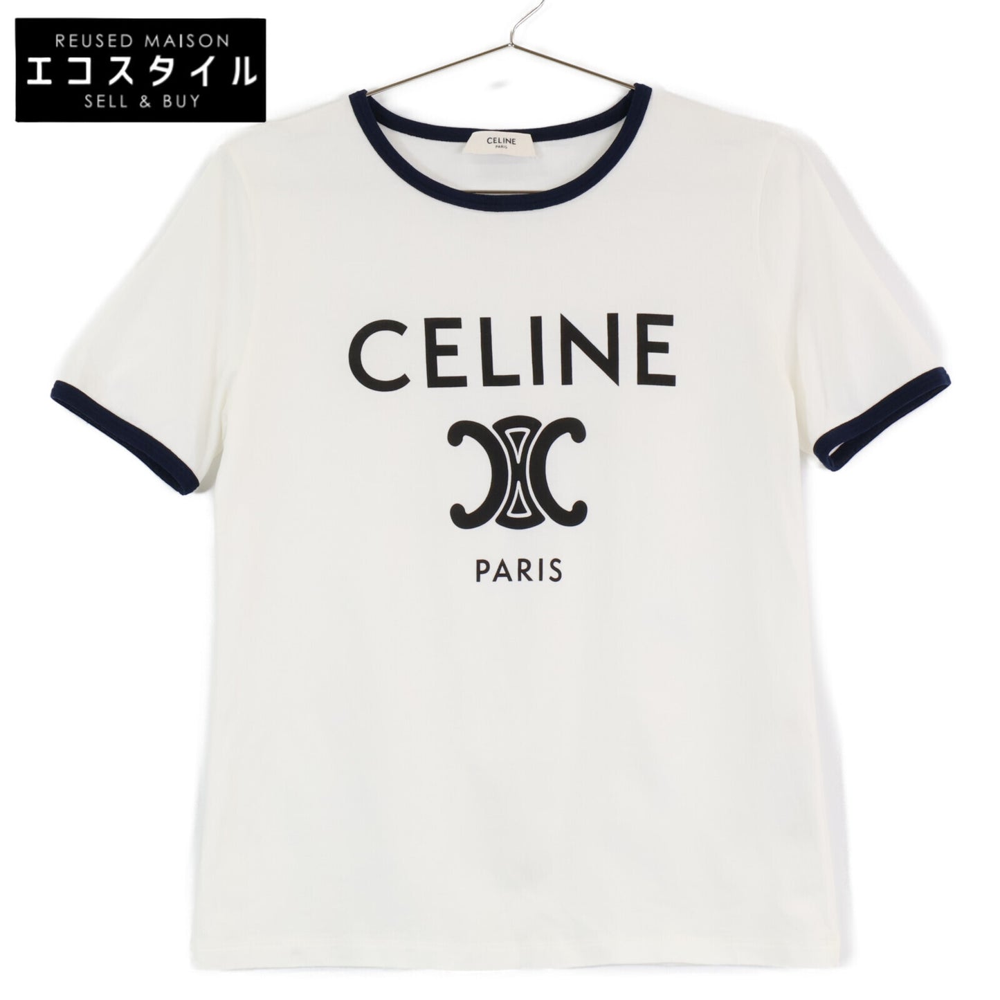 CELINE セリーヌ 【国内正規】2X872671Q トリオンフプリント 半袖Tシャツ/ トップス S