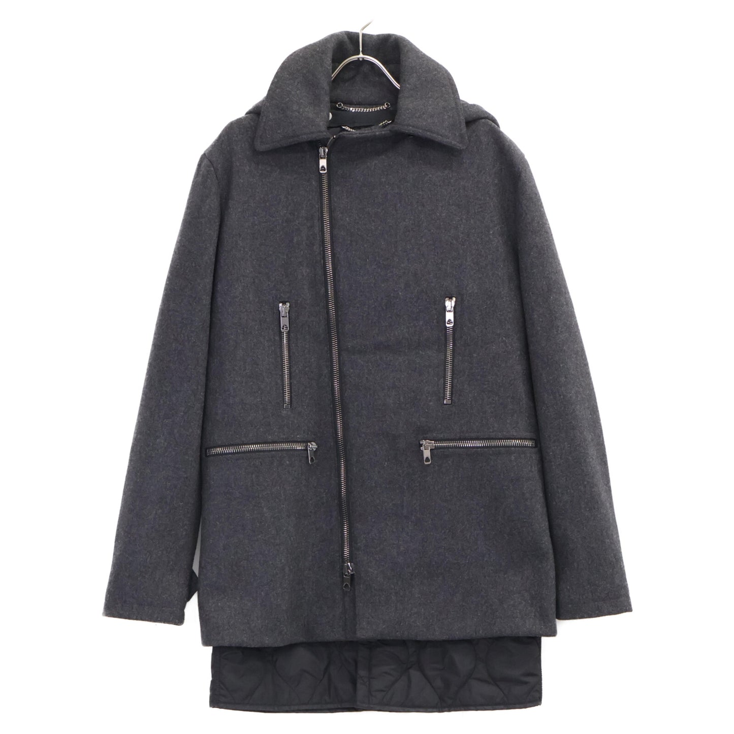 DIESEL BlackGold ディーゼルブラックゴールド ウール ジップアップフーディ―コート コート 46