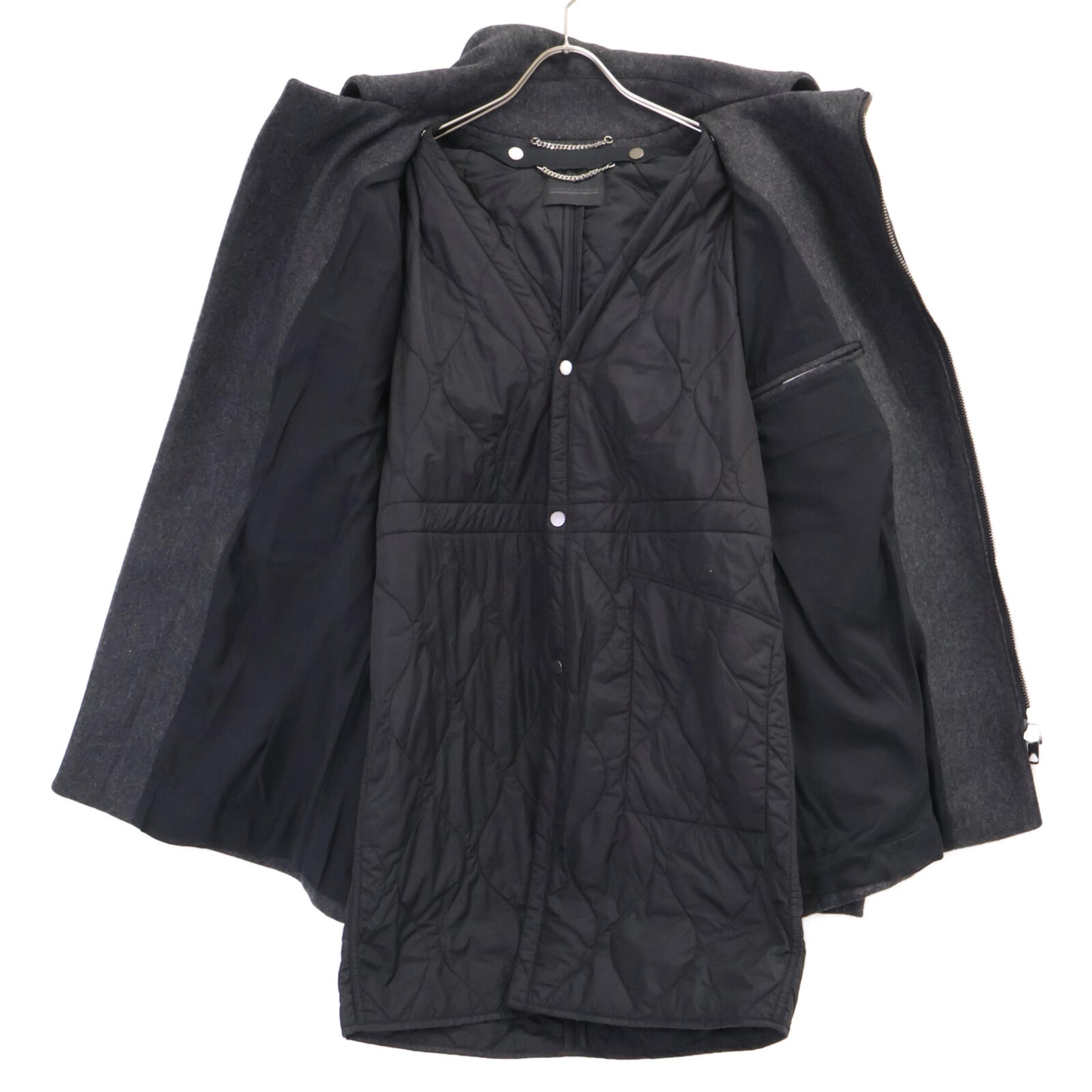 DIESEL BlackGold ディーゼルブラックゴールド ウール ジップアップフーディ―コート コート 46