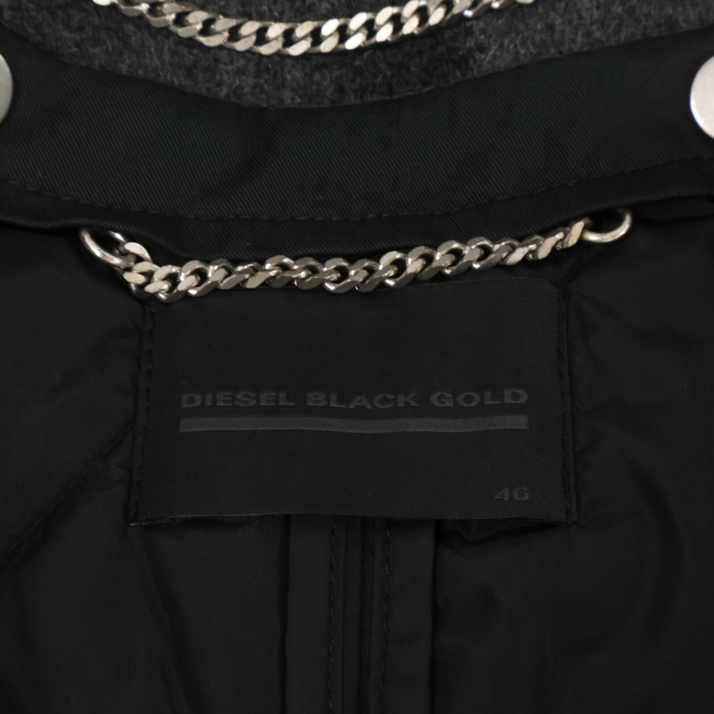 DIESEL BlackGold ディーゼルブラックゴールド ウール ジップアップフーディ―コート コート 46