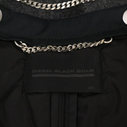 DIESEL BlackGold ディーゼルブラックゴールド ウール ジップアップフーディ―コート コート 46