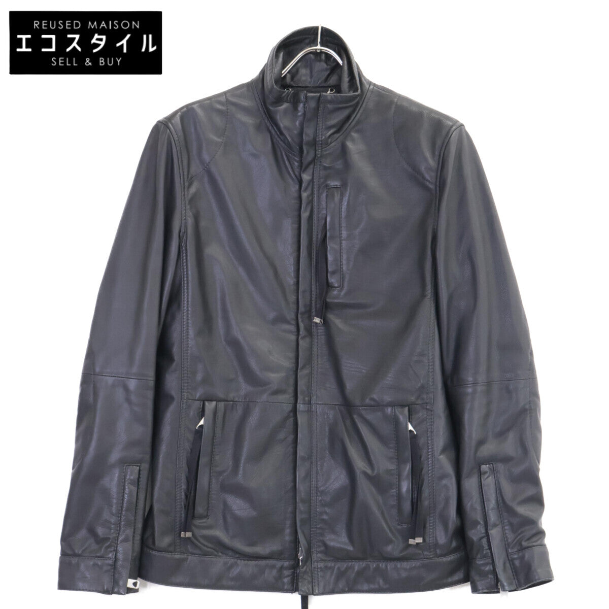 DIESEL BlackGold ディーゼルブラックゴールド ﾌﾞﾗｯｸ ﾚｻﾞｰ ｼﾝｸﾞﾙｼﾞｬｹｯﾄ ジャケット 表記なし