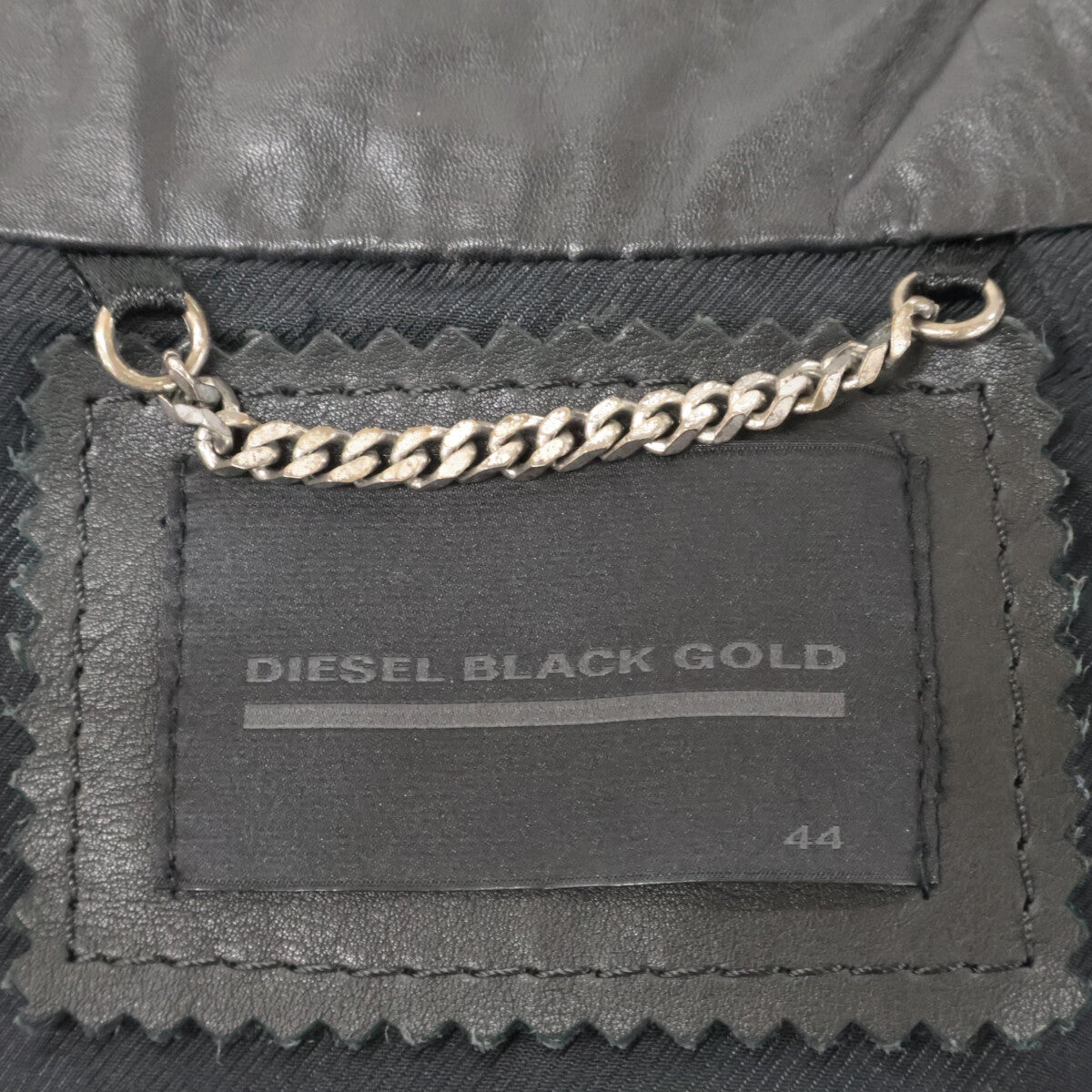 DIESEL BlackGold ディーゼルブラックゴールド ﾌﾞﾗｯｸ ﾚｻﾞｰ ｼﾝｸﾞﾙｼﾞｬｹｯﾄ ジャケット 表記なし